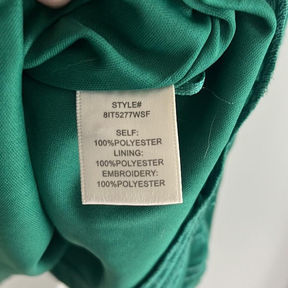 August Mist Stitch Fix Embroidered Sleeveless Gathered Neck Top Green Boho L - Picture 6 of 6